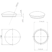 EMBOUT DE FINITION POUR MAIN COURANTE ALU Ø50MM