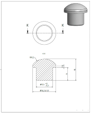 SECO - Embout de finition - Ø16 Anthracite