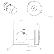 SECO - Support adaptateur verre 16 Anthracite