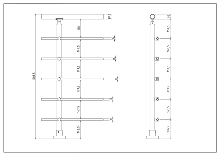 SECO - Poteau fixation à plat - Anthracite