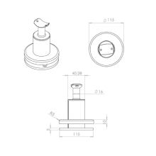 SUPPORT POUR RAMBARDE ET RAMPE D'ESCALIER Ø50MM SUR MURET