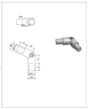 SECO - Coude articulé - Ø16 Gris Inox