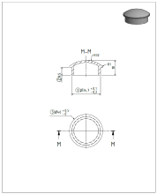 SECO - Embout de finition - Ø40 Gris Inox