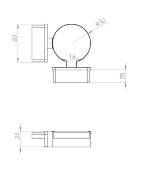 COUDE ARTICULÉ POUR MAIN COURANTE ALU 25x60MM