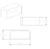 MANCHON DE LIAISON POUR MAIN COURANTE ALU 25X60MM