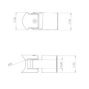 CONNECTEUR TUBE Ø30MM ORIENTABLE SUR POTEAU GARDE CORPS ALU Ø40MM