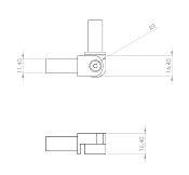 COUDE ARTICULÉ POUR TUBE DE REMPLISSAGE ALU 17x17MM