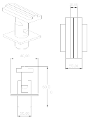 SUPPORT MAIN COURANTE ORIENTABLE SUR POTEAU GARDE CORPS ALU 40x40MM